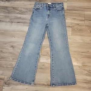 MOTHER Denim The Inside Ankle Fray Flare Jeans Beyond The Sky Blue Denim Size 29 - Picture 1 of 11