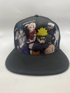 Snap Back Flat Cap Shonen Jump Naruto Shippuden nuovo pulito #ML RETRÒ - Foto 1 di 7
