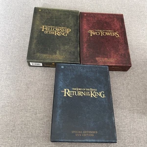 Lord of the Rings Complete Trilogy Special Extended Edition 3-Box Set 12-DVD's - Imagen 1 de 2