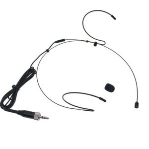 Black Headset Microphone For Sennheiser G2 G3 G4 G5 BeltPack 3.5mm Lock SL85 - Picture 1 of 7
