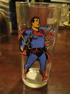 1975 SUPERMAN & 1976 SHAZAM PEPSI COLLECTOR'S GLASSES - Picture 1 of 8