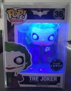 Funko POP The Joker Dark Knight #36 Glow Chase BUILT IN BLACKLIGHT! - Picture 1 of 12