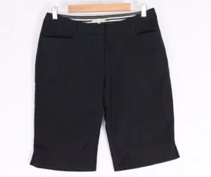 Laura Ashley Womens Shorts Size 10 Black Bermuda Pockets Stretch Cotton Blend - Picture 1 of 10