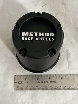 NUEVO Method Race Ruedas Cubierta de cubo de llanta Plana Mate Negro Tapa central 1524B100-4-S1 Foto 1 de 4