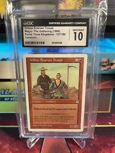 MTG CGC 10 Yellow Scarves Troops 127/180 Portal Three Kingdoms Reserved List - Picture 1 of 2