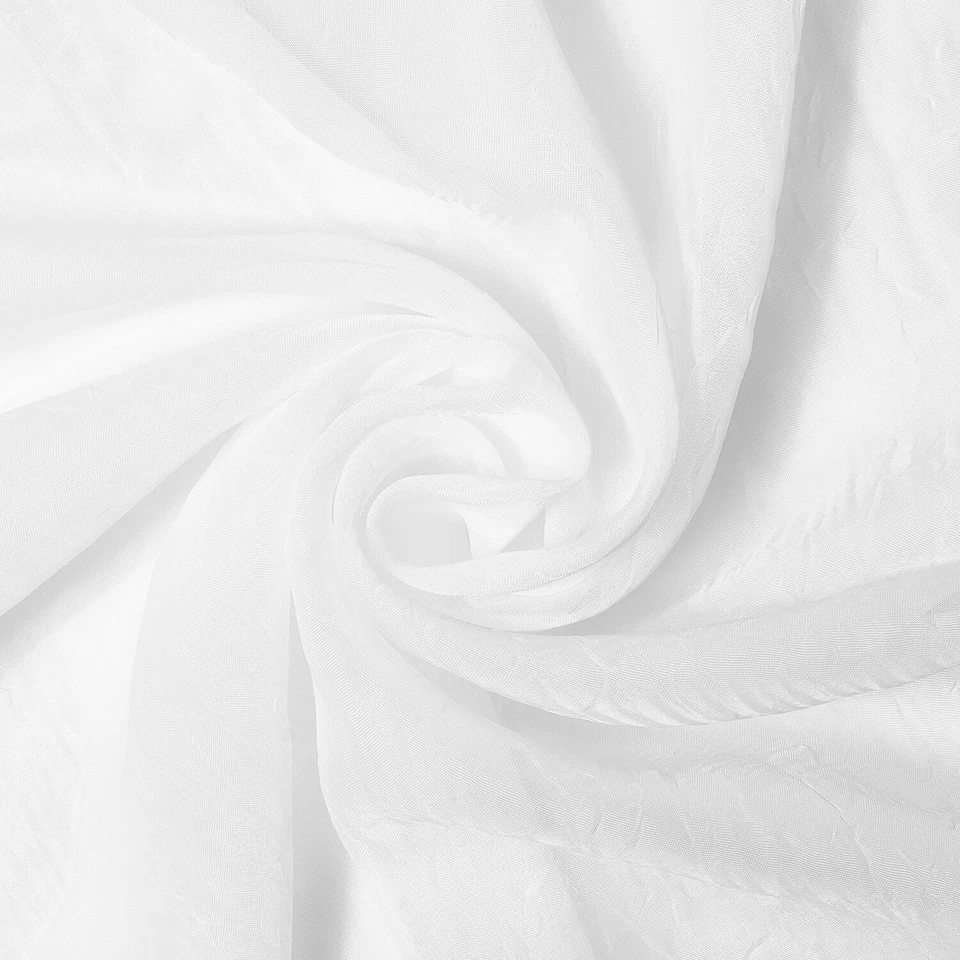 Crushed Voile Fabric 110" Extra Wide Crinkle Lightweight Sheer Polyester - Image 1 of 1