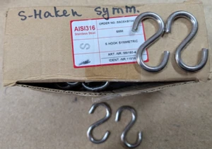 30 pezzi Gancio a S simmetrico 5mm Acciaio Inox V4A Inox Inox - Foto 1 di 1