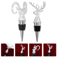  2 Pcs Alloy Bottle Stopper Party Favors Holiday Stainless Steel