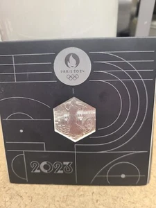 OLYMPIC GAMES Paris 2024 Hexagonal Silver Coin 10€ Euro France 2023 - Picture 1 of 4