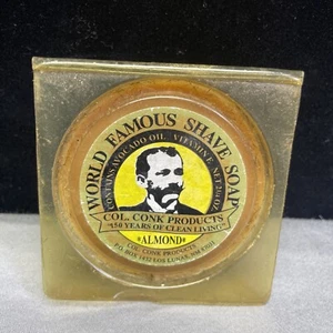 Colonel Conk Quality Almond Shave Soap Super Bar in Generous 2 1/4oz Size - Picture 1 of 3