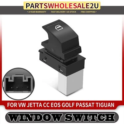 Interruptor de ventana eléctrica para Volkswagen Golf Touareg Tiguan Passat Jetta Eos GTI CC Foto 1 de 4
