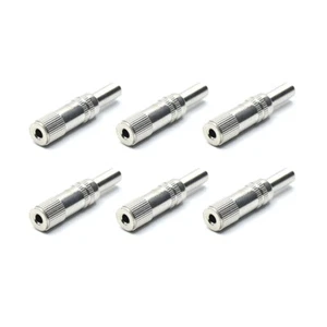 6 Pezzi Connettore Adattatore Spina Jack 3.5mm 1/8" Stereo Femmina Audio TR Placcato - Foto 1 di 3