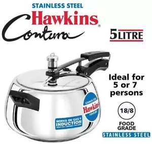 Hawkins Contura Stainless Steel 5 L Induction Bottom Inner Lid Pressure-kKR - Picture 1 of 6