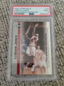 Tarjeta de novato radiocontrol Lebron James 2003 Upper Deck Phenomenal Beginning #12 como nueva PSA 9 - Imagen 1 de 2