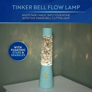 NUOVA Disney Tinker Bell Glitter Lava Flusso Lampada Flusso Paladone Luce Notturna Camera da Letto Decorazione - Foto 1 di 5