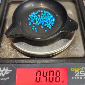 Capri Blue Synthetic Multicolor Opal, 2mm, packs of 100 loose cabochon stones - Picture 1 of 2