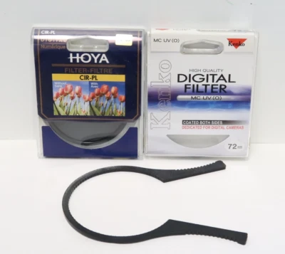 HOYA 72.0sMM CIR-PL & KENKO 72MM MC UV(O) DIGITAL FILTER LENS SET OF 2 ~NEW~ - Image 1 of 4