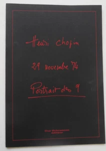 HENRI CHOPIN. 24 novembre 1979, Portrait des 9. 500 ex. signés. Guy Schraenen - Imagen 1 de 6