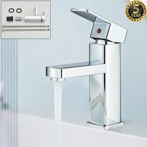 Miscelatore Rubinetto bagno lavabo cromato plastica cascata monocomando canna - Foto 1 di 9