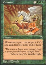 MTG magic cards 2x x2 Light Play, English Overrun Tempest