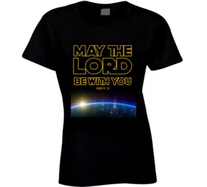 May The Lord Be With You Isaiah 41:10 Christian Premium Gift Ladies T Shirt - Picture 1 of 3