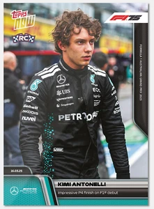 2025 Topps Now Formula 1 Kimi Antonelli #14 RC Rookie Debut BASE Card - Picture 1 of 2