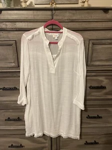 LuLaRoe Women’s Coastal Fringe Trim Swim Cover Up Resort Collection Size Large - Picture 1 of 3