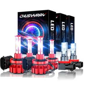 For 2007 2008-2018 Nissan Altima Combo LED Headlight Hi/Low+Fog Light Bulbs Kit - Picture 1 of 12