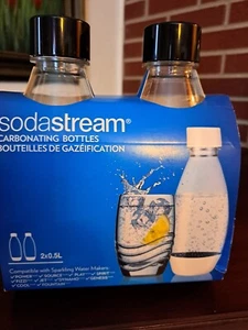 Sodastream Carbonating Bottles 0.5L Twin Pack Black BPA free - Picture 1 of 3