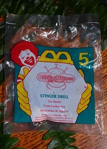 1996 McDonald's Happy Meal SABAN Beetleborgs #5 STINGER DRILL Toy MIP Beetle - Picture 1 of 3