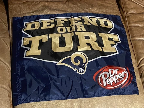 Los Angeles St Louis Rams Flag SGA Promo 22”x17” NFL Super Bowl LA Vintage Retro Cover