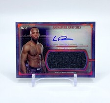 Leon Edwards 2019 Topps UFC Museum Signature Swatches Relic Auto Ruby 3/8 Card