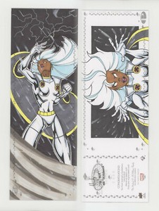 2017 Marvel Premier Quad Panel Sketch Card Inga Storm