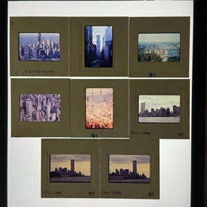 Rare NYC Twin Towers Skyline 1970s Slides World Trade Center Manhattan Vintage - Picture 1 of 1