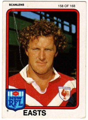 1981 EASTERN SUBURBS ROOSTERS SCANLENS RUGBY LEAGUE  CARD  #158  JOHN HARVEY - image 1 of 2