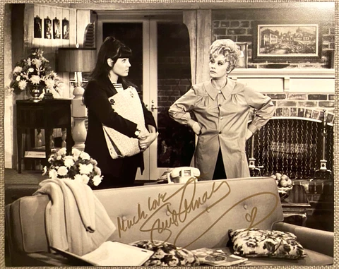 Lucie Arnaz Signed In-Person 8x10 B&W Photo w/ Lucille Ball - Authentic, RARE Cover