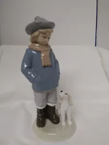 Porcelain/China Figurine of Boy with His Dog. - Picture 1 of 7