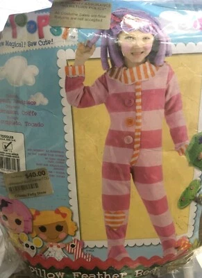 Lalaloopsy Pillow Feather Bed Halloween Costume W Wig Toddler 2-4 New Free Ship - Image 1 of 4