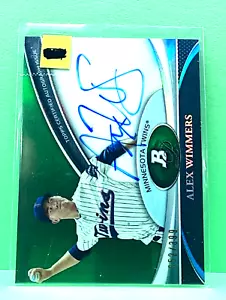Alex Wimmers 2011 Bowman platinum green auto autograph SP /399 rookie card - Picture 1 of 1