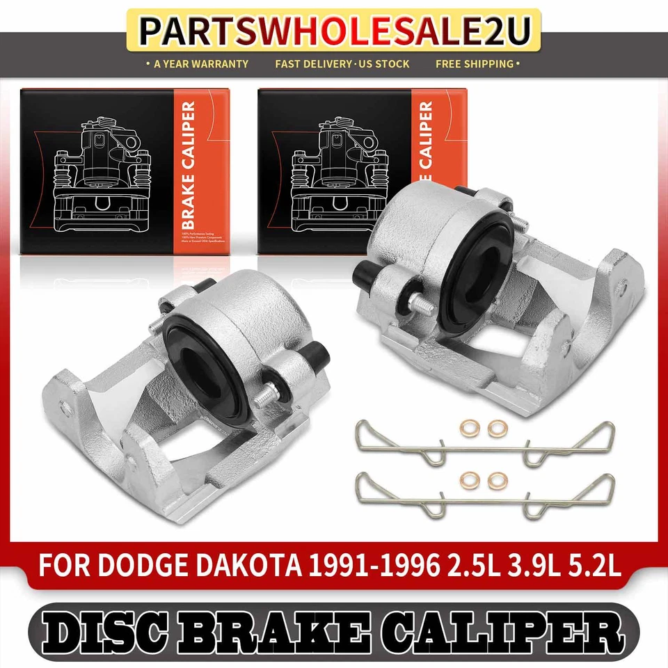 Pinza de freno delantera izquierda y derecha 2 piezas para Dodge Dakota 91-96 con pistón fenólico Foto 1 de 4