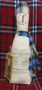 Primitive Snowman "Bert" Ice and Coal Delivery--Prim Folk Art Snowman - Picture 1 of 5