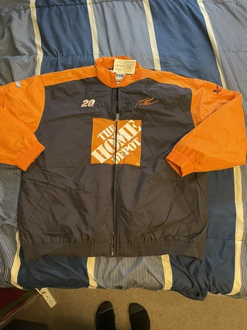 VINTAGE Nascar Jacket Mens XXL Home Depot Tony Stewart Patch Logo Chase Puffer Cover