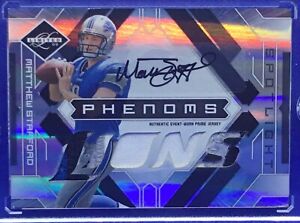 2009 Leaf Limited Phenoms Matthew Stafford Rc 4 color patch Auto 14/25