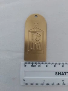 Vintage Brass Rolls Royce Keyring Key Fob. New Old Stock 1970s  - Picture 1 of 4