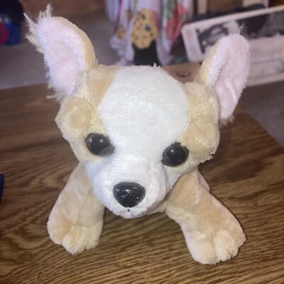 GANZ WEBKINZ "LIL KINZ CHIHUAHUA" Puppy Dog Plush Beige & White 5 "T HS104 - Image 1 of 4