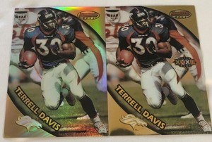 1997 Terrell Davis Bowman's Best Refractor, Regular Super Bowl Jumbo Cards # 15