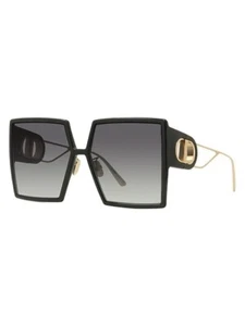Christian Dior 30Montaigne 12A Black Gold Grey Lens Women Sunglasses Oversize - Picture 1 of 6