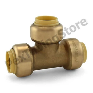 1/2" Sharkbite Fitting Style (Push-Fit) Push to Connect Lead-Free Brass Tee - Picture 1 of 1