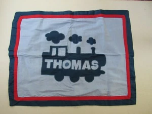 GULLANE Thomas Train Standard Sham Blue Chambray w/ Embroidery 30" x 23" - Picture 1 of 4