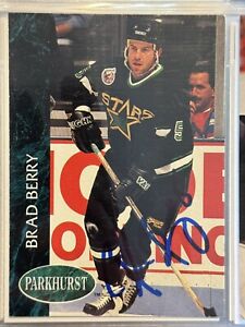 1992-93 Parkhurst Hockey Brad Berry RC Minnesota North Stars #312 Signed Auto